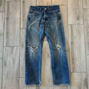 Vintage Levis Jeans Men 32x32 Blue 501 Button Fly Denim Pants Skate Western Work